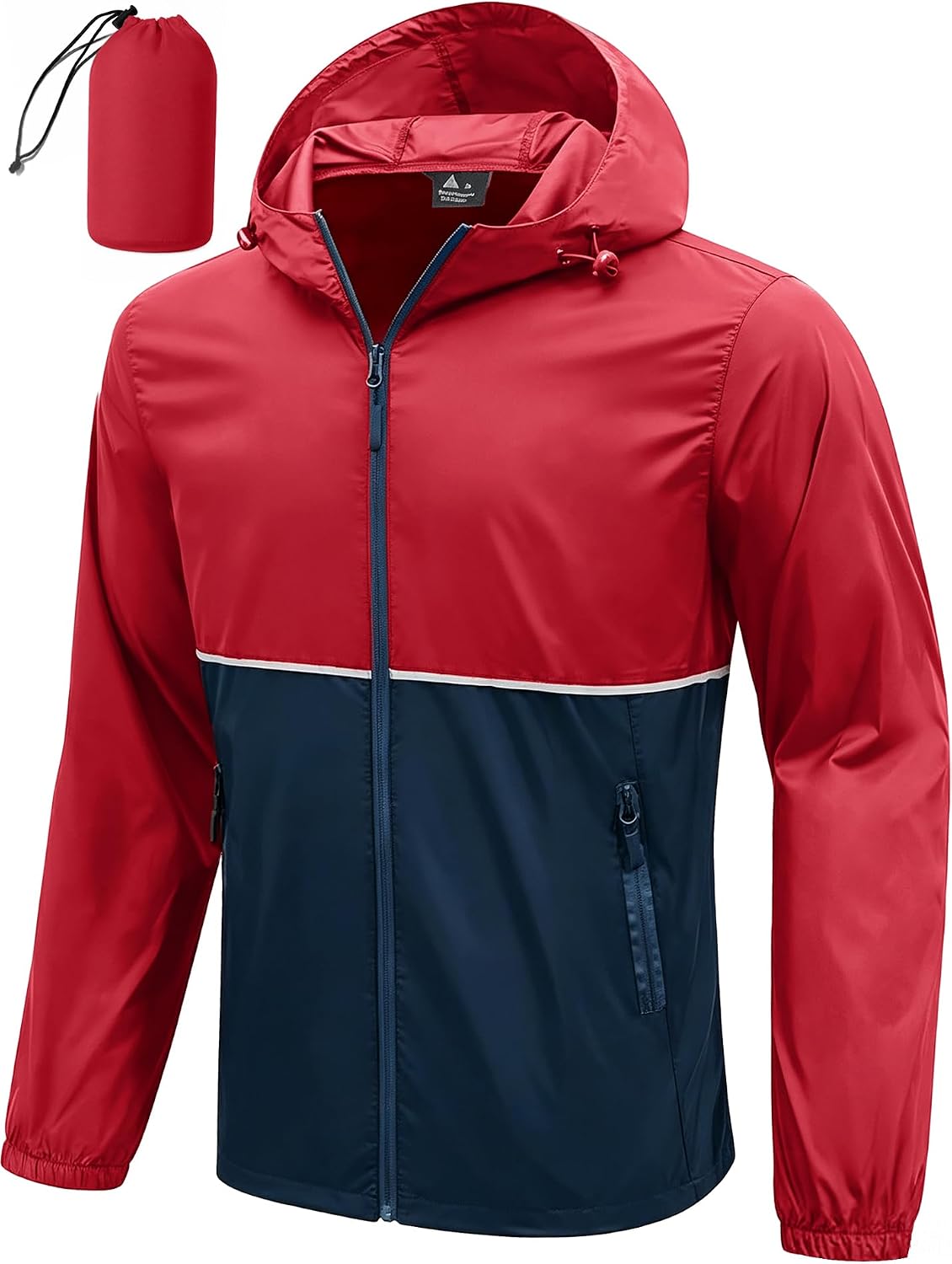 ZITY Men's Rain Jacket Waterproof Lightweight Packable Raincoat