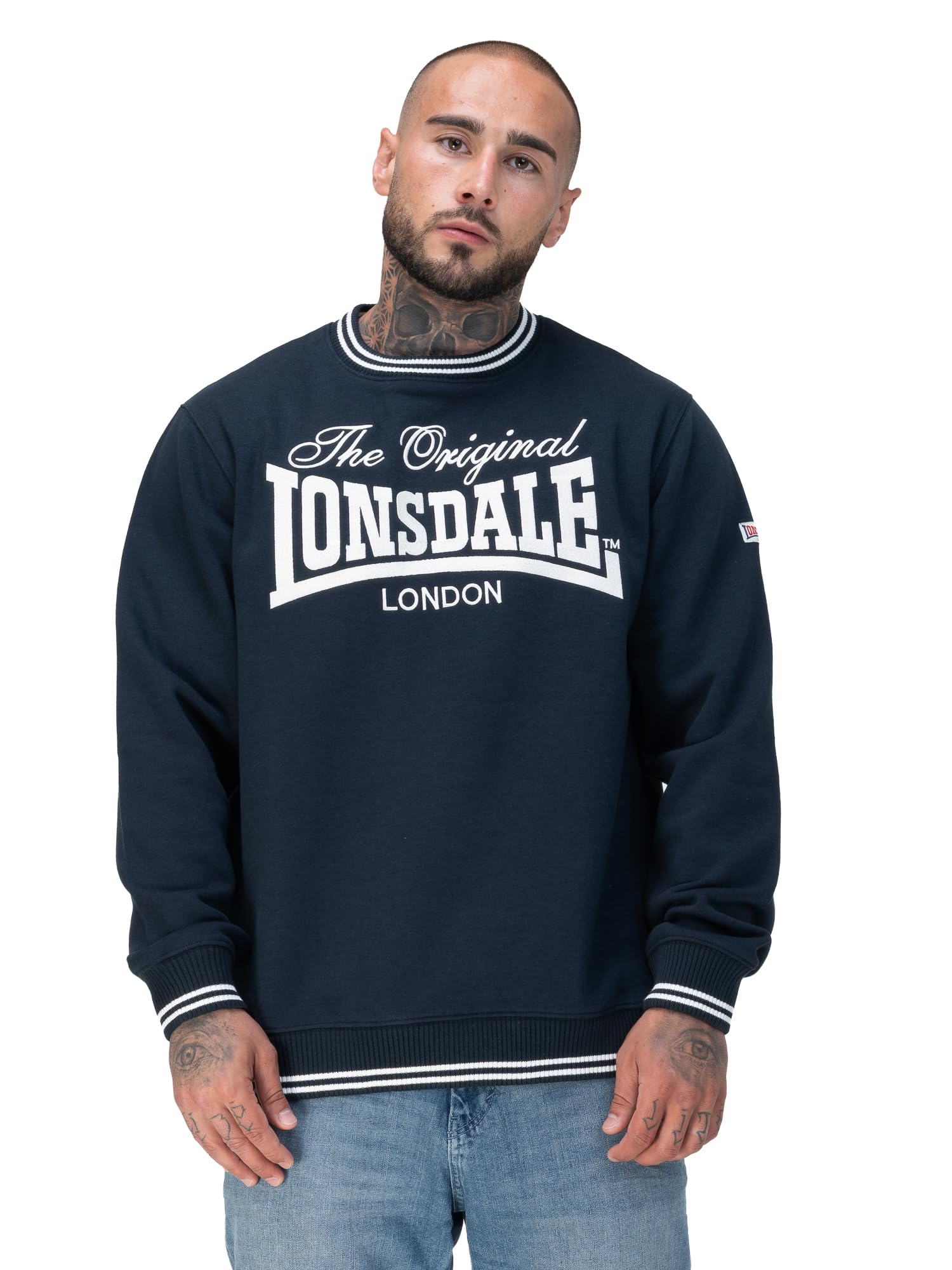 Lonsdale Herren Rundhals Sweatshirt Normale Passform Clifton