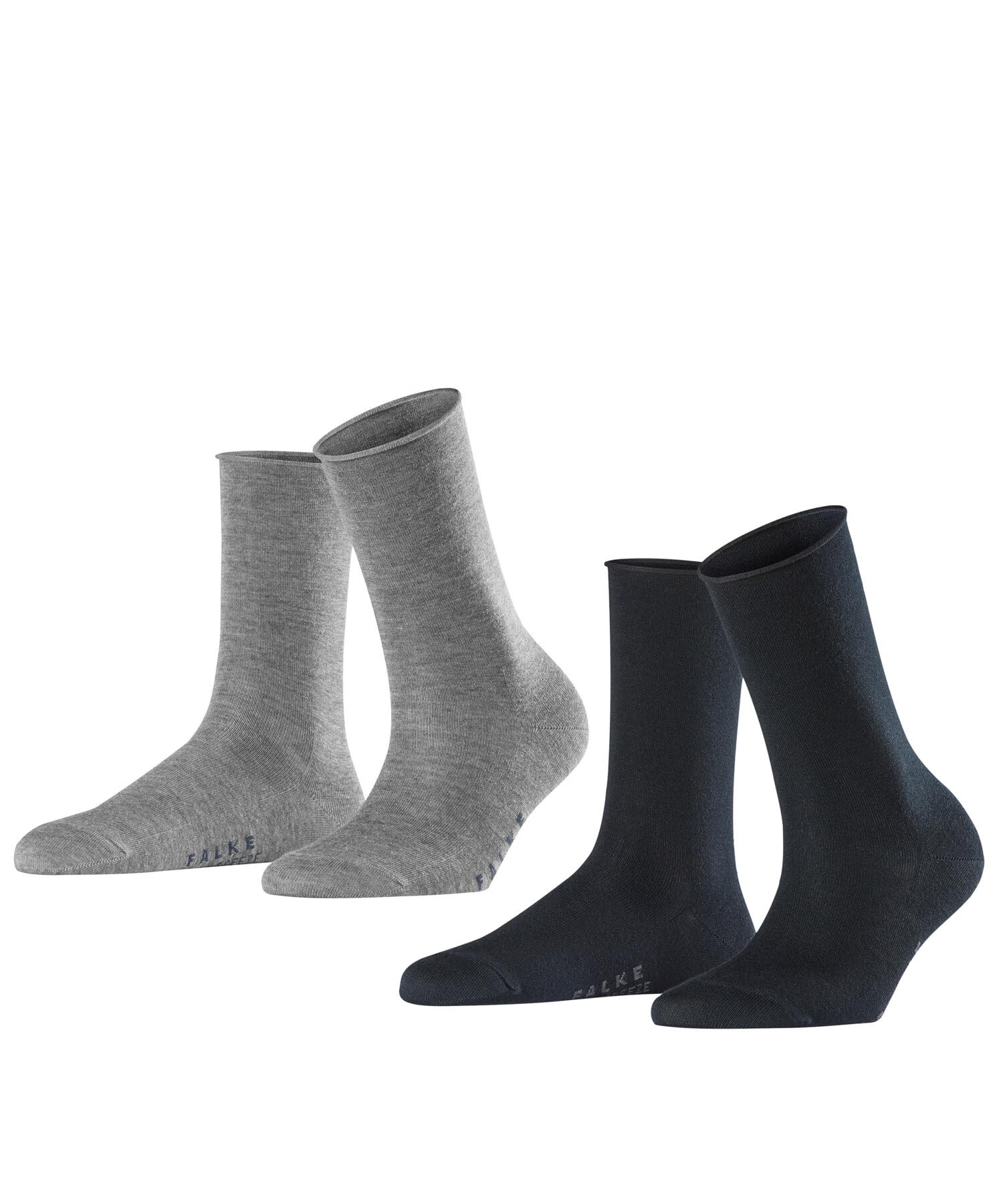 FALKE Women's Active Breeze Multipack W So Lyocell Plain 2 Pairs Socks, Multicolor Black Grey 0020, 5.5-8