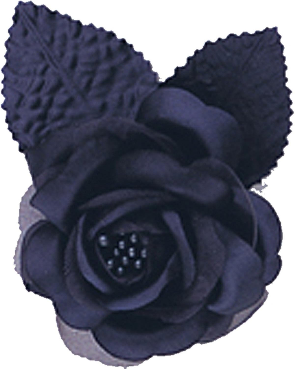 Decorated Bridal Shower White Lace Umbrella Parasol 36" Navy Blue Roses