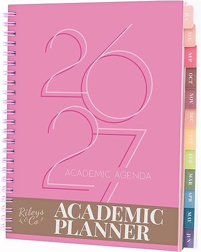 Rileys Agenda Escolar 2026–2027, Agenda Anillas 2026 con Planificador Diario Aca