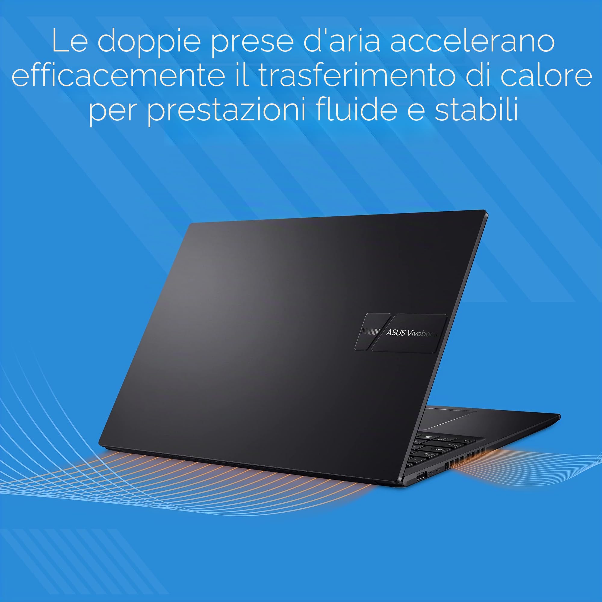 ASUS Vivobook - Computer portatile 16", WUXGA (1920 x 1200) 16:10, CPU Intel Core i7-13700H, grafica Intel Iris X, RAM da 8 GB, SSD da 1 TB, Windows 11 Home, Indie Black, F1605VA-DS74