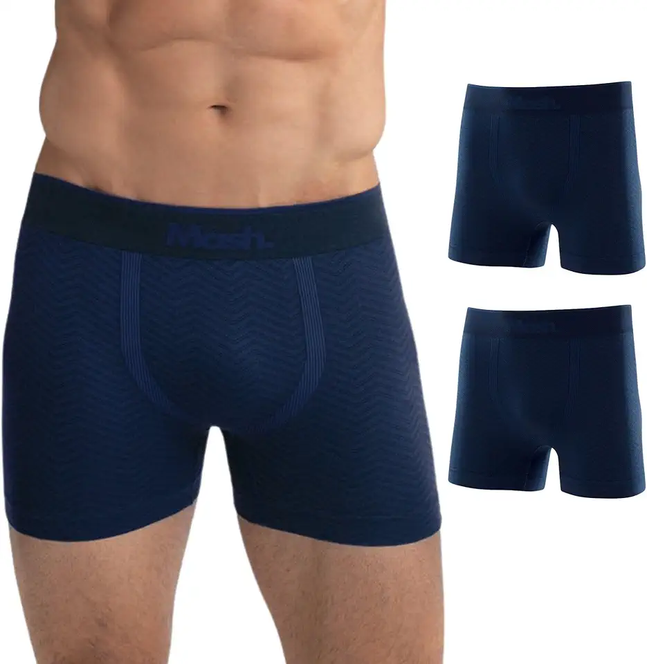 Kit 2 Cuecas Boxer Mash Sem Costura Modelagem Anatômica Masculino Adulto