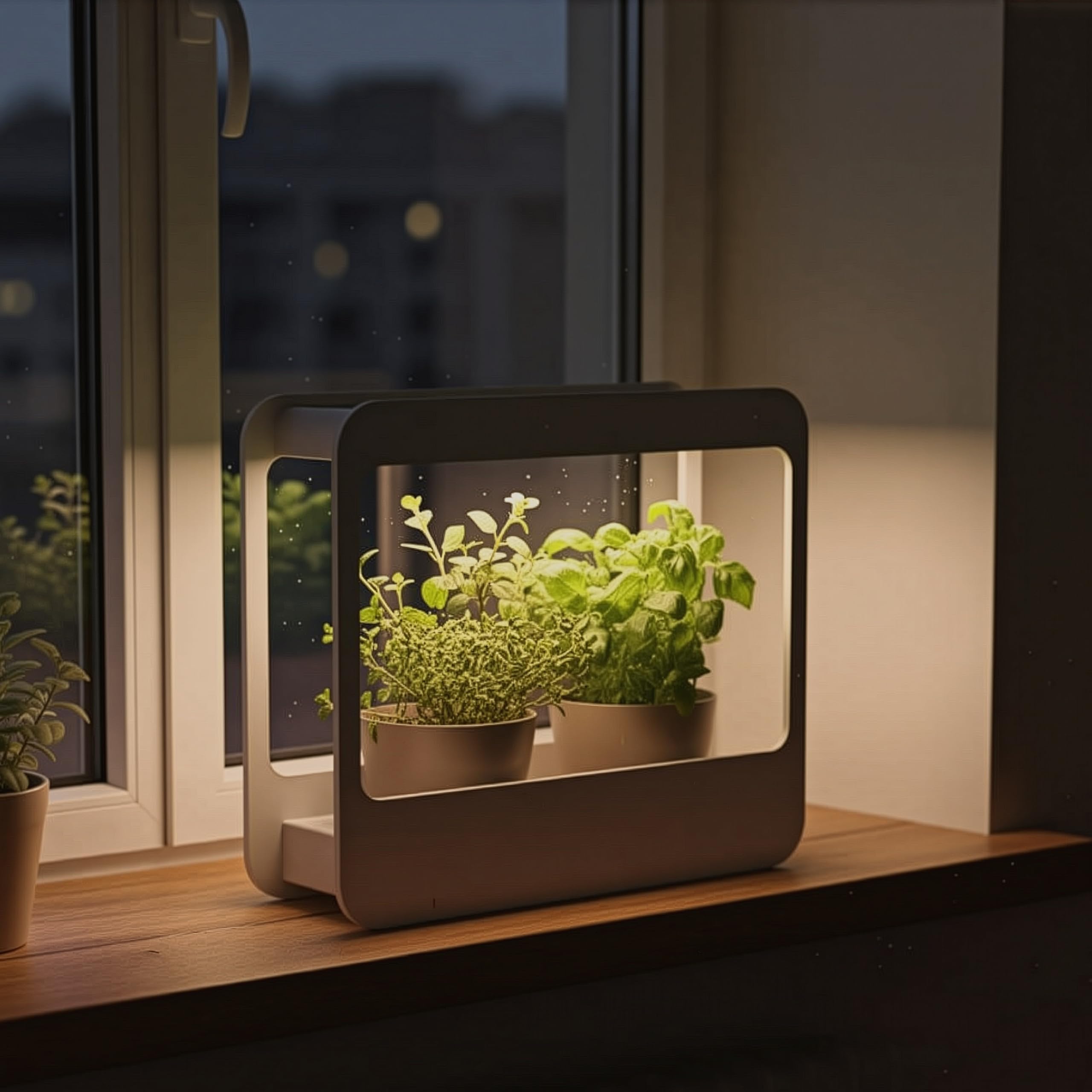 Romberg Homegarden Mini Serre d'intérieur avec éclairage LED Blanc 50,5 x 21 x 40 cm