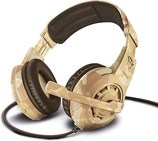 Trust Gaming Headset GXT 310D Radius with Microphone, Adjustable Mic and Headband, Wired, 1 m Cable, for Xbox One, Xbox Series X, PS4, PS5, Nintendo Switch - Desert Camo