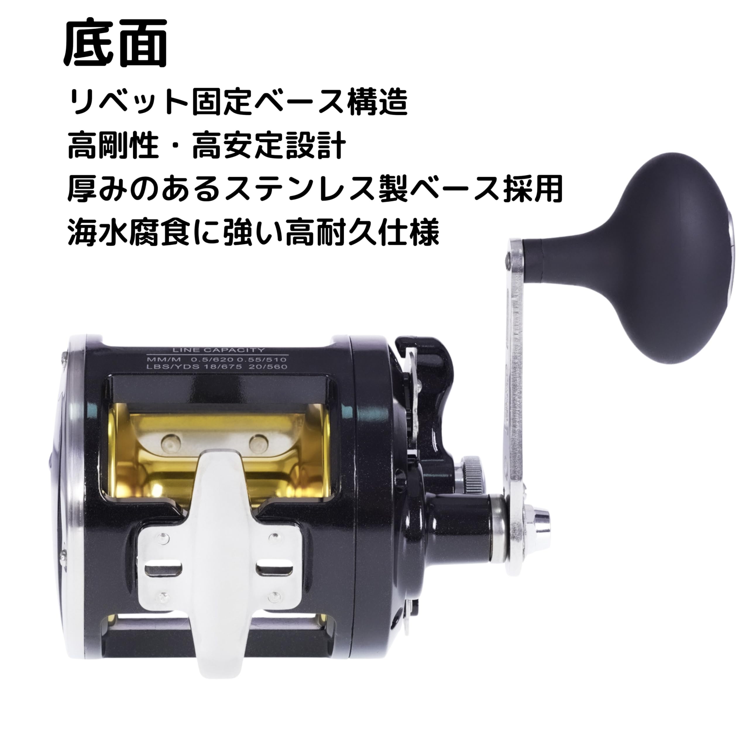 トローリングリール 船釣りリール 大型リール ベイトリール オフショアリール Amazon | トローリングリール 船釣りリール 右ハンドル 大型リール