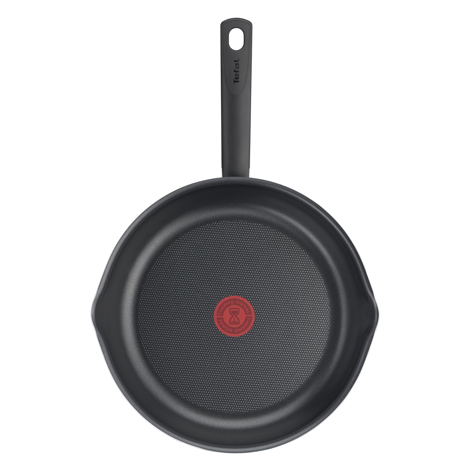 Tefal Day By Day On 3-teiliges Pfannenset 20/24/28 cm, Antihaftbeschichtung, Thermo-Signal bei guter Brattemperatur, NICHT induktionsgeeignet, tiefe Form mit Ausgießer, Aluminium, B56490