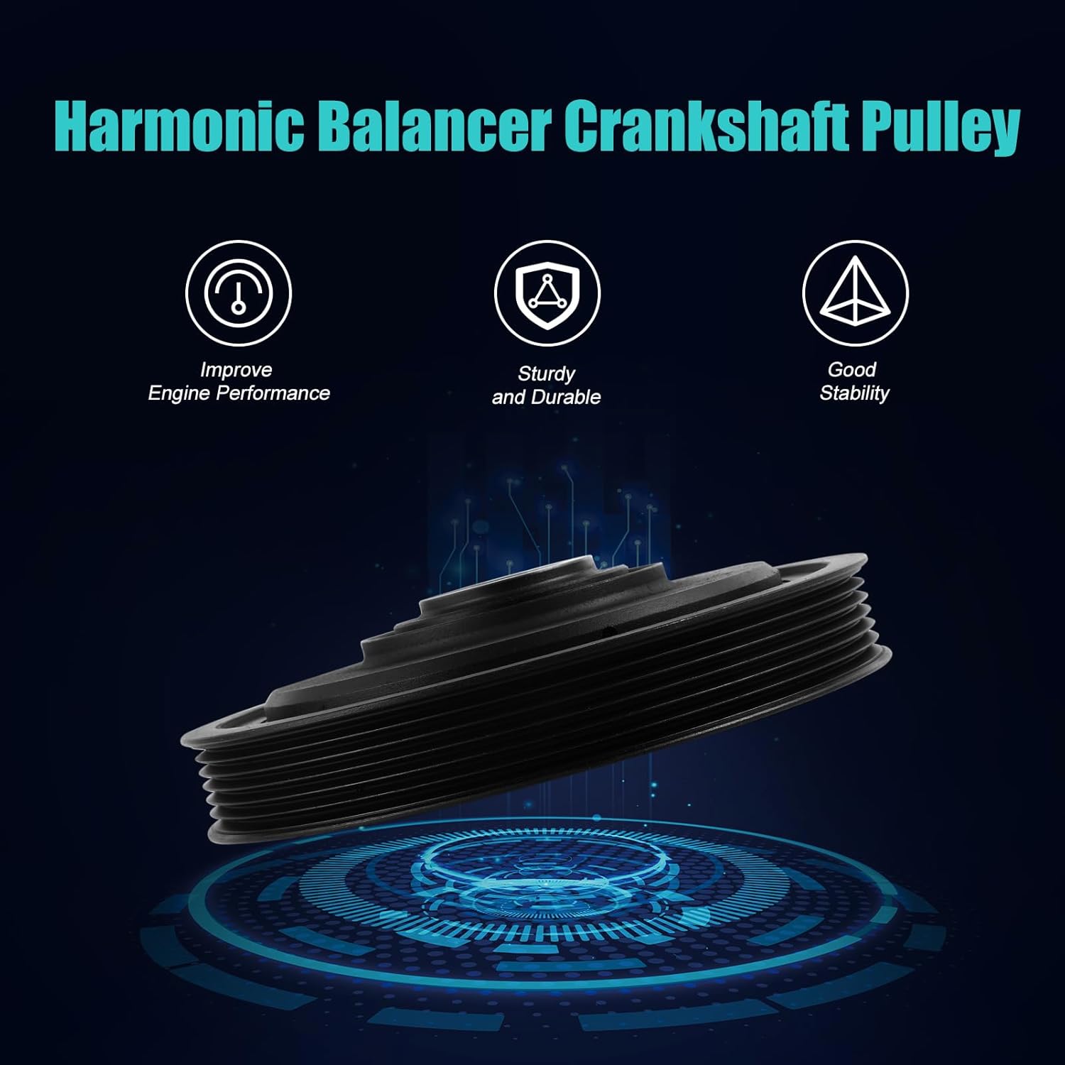 594-267 Harmonic Balancer Crankshaft Pulley for Acura MDX 2003-2009,TL RL 2005-2008,for Honda Accord 2003-2007,Ridgeline 2006-2008,Odyssey 2005-2010,Pilot 2005-2008,Saturn Vue 3.0 3.2 3.5 3.7L