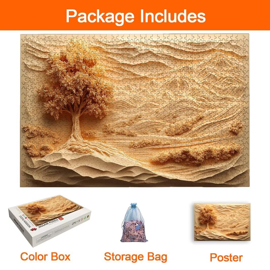 Puzzle Árbol, Puzzle 1000 Piezas, Rompecabezas, Regalo Mujer, Decor -8566
