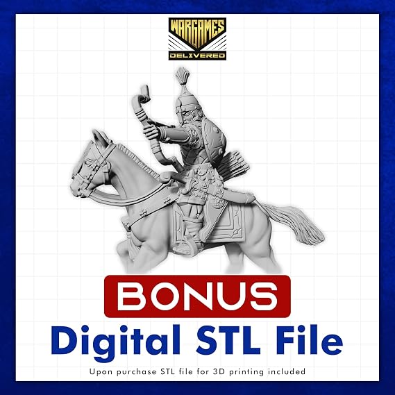 Wargames Delivered - 共和党のローマ騎兵隊セット、16個の非常に詳細な28mmマルチポーズミニチュア、ジャベリン、盾、マント付き、ポエニ戦争やローマウォーゲームジオラマ用。