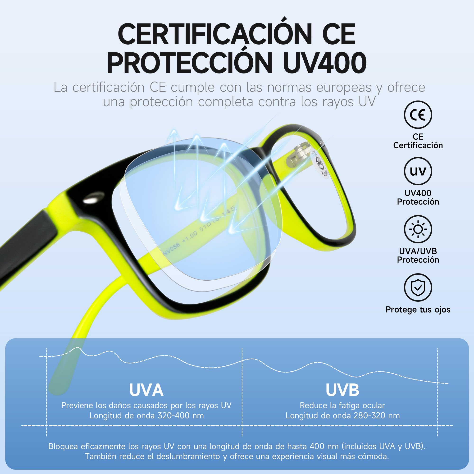 NEW VISION Gafas Presbicia Hombre, Estilo CláSico, Marcos Ligeros, ProteccióN UV400 Gafas De Lectura, Gafas Para Ordenador Hombre Mujer NV056(+2.50,Amarillo)