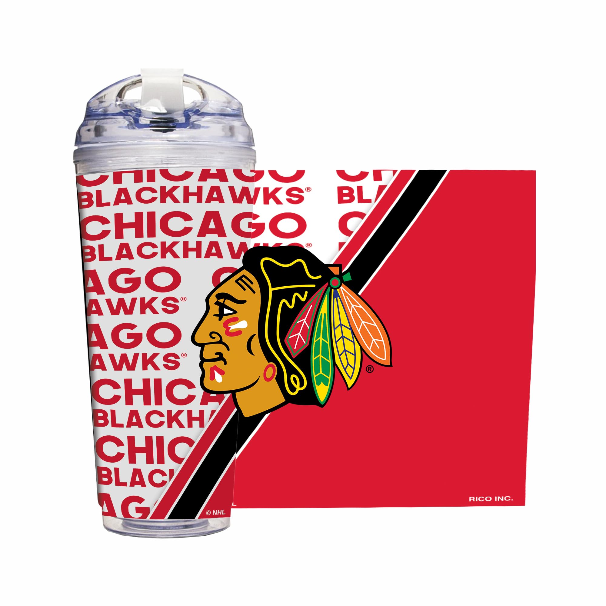 Gobelet Chicago Blackhawks étanche pour éviter les fuites de boissons froides