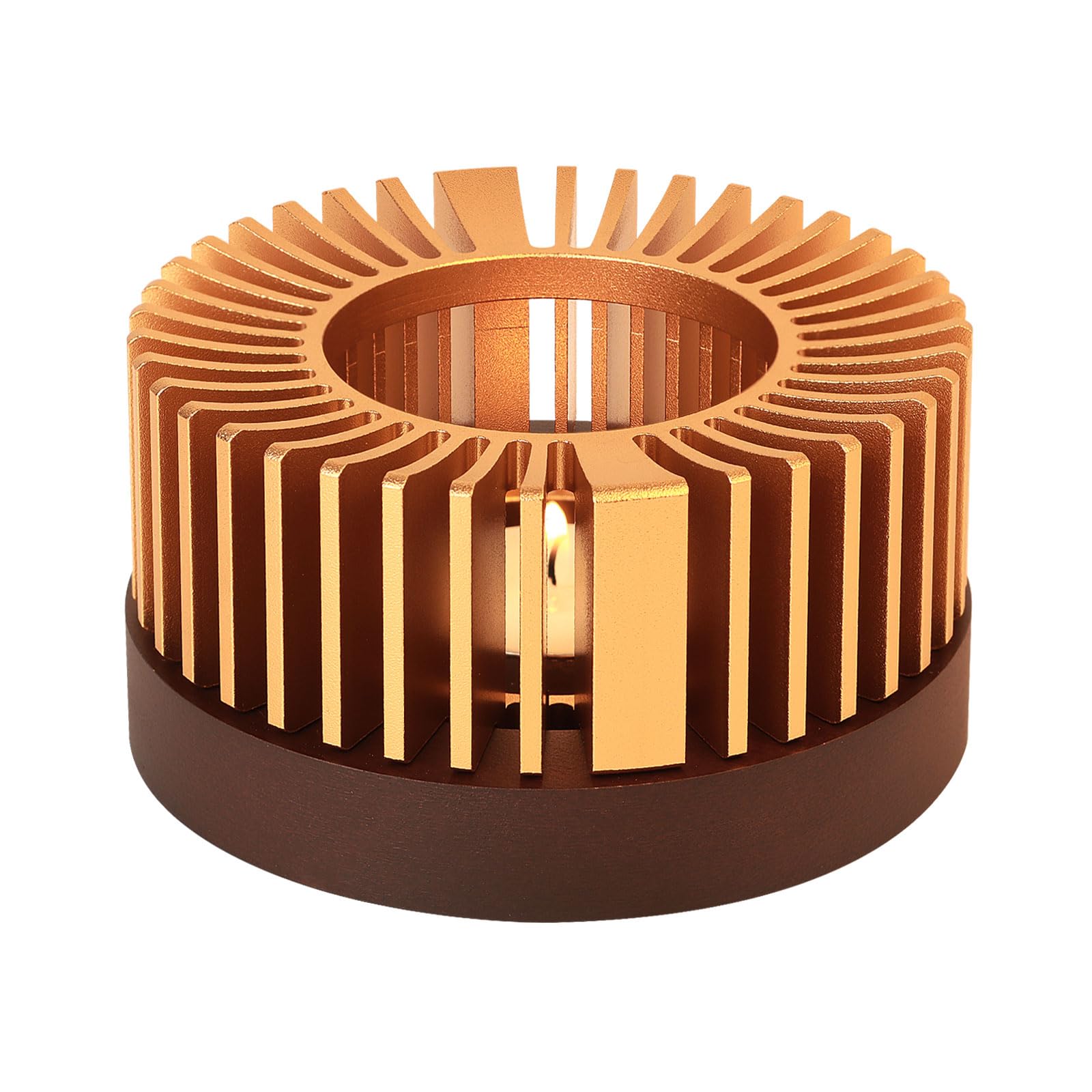 teapot warmer jukfita aluminum alloy amp wood tea warmer for heating tea coffee milk food indoors and outdoors