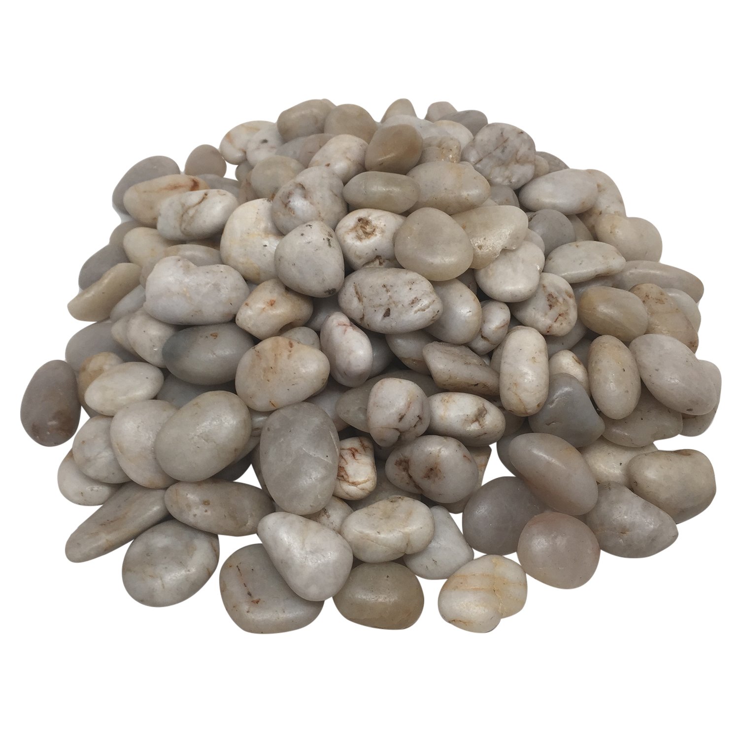 Royal Imports5LB Decorative Stones River Pebbles Painting Rocks for Fish Aquariums, Plant Gravel, Landscaping, Home Decor Natural - Large White
