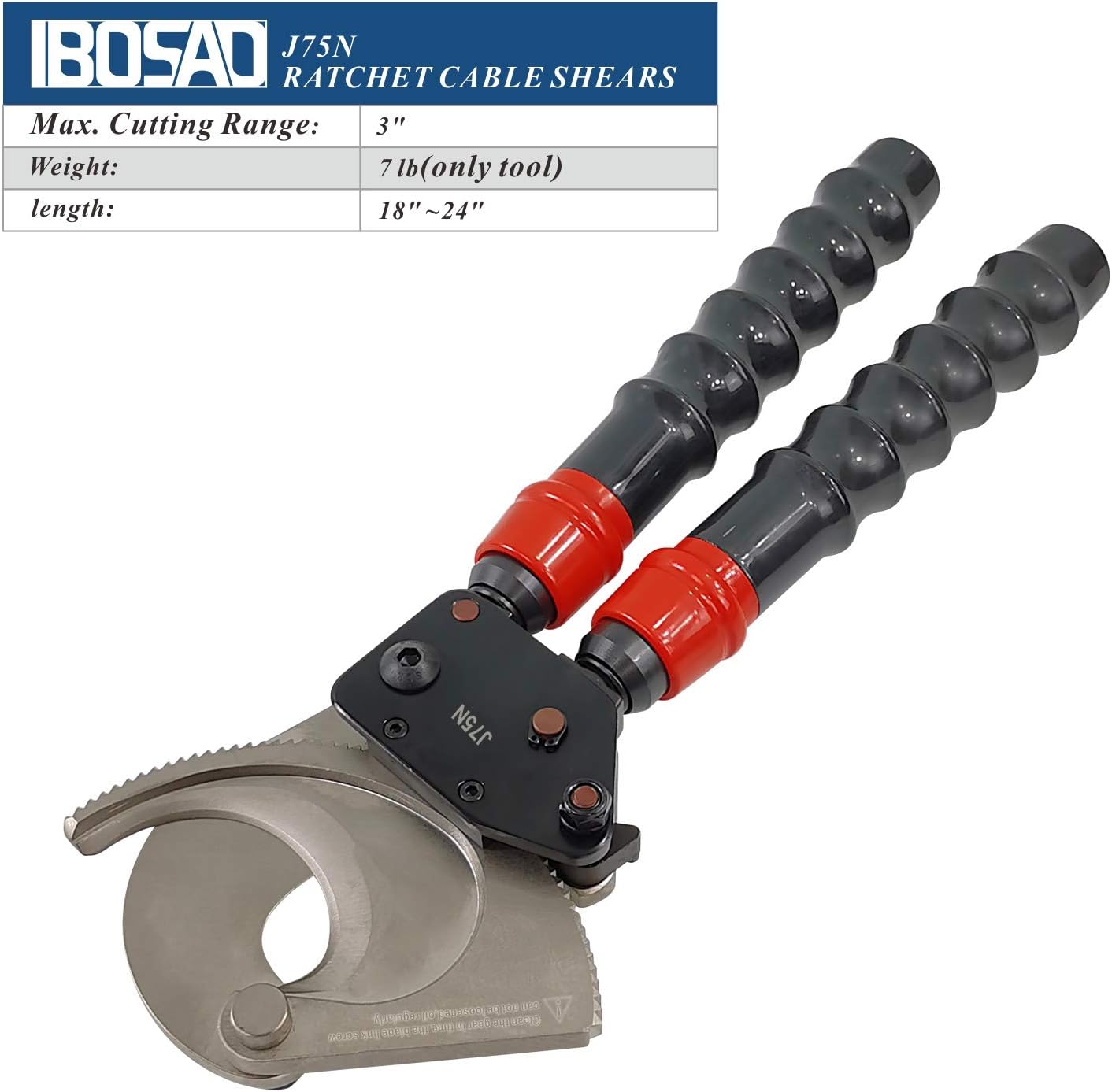 Amаzіng 🔥 IBOSAD Ratchet Cable Wire Cutter up to 1000 mcm ratchet cable cutters Aluminum Copper 3 Ratcheting Wire Cutting Hand Tool