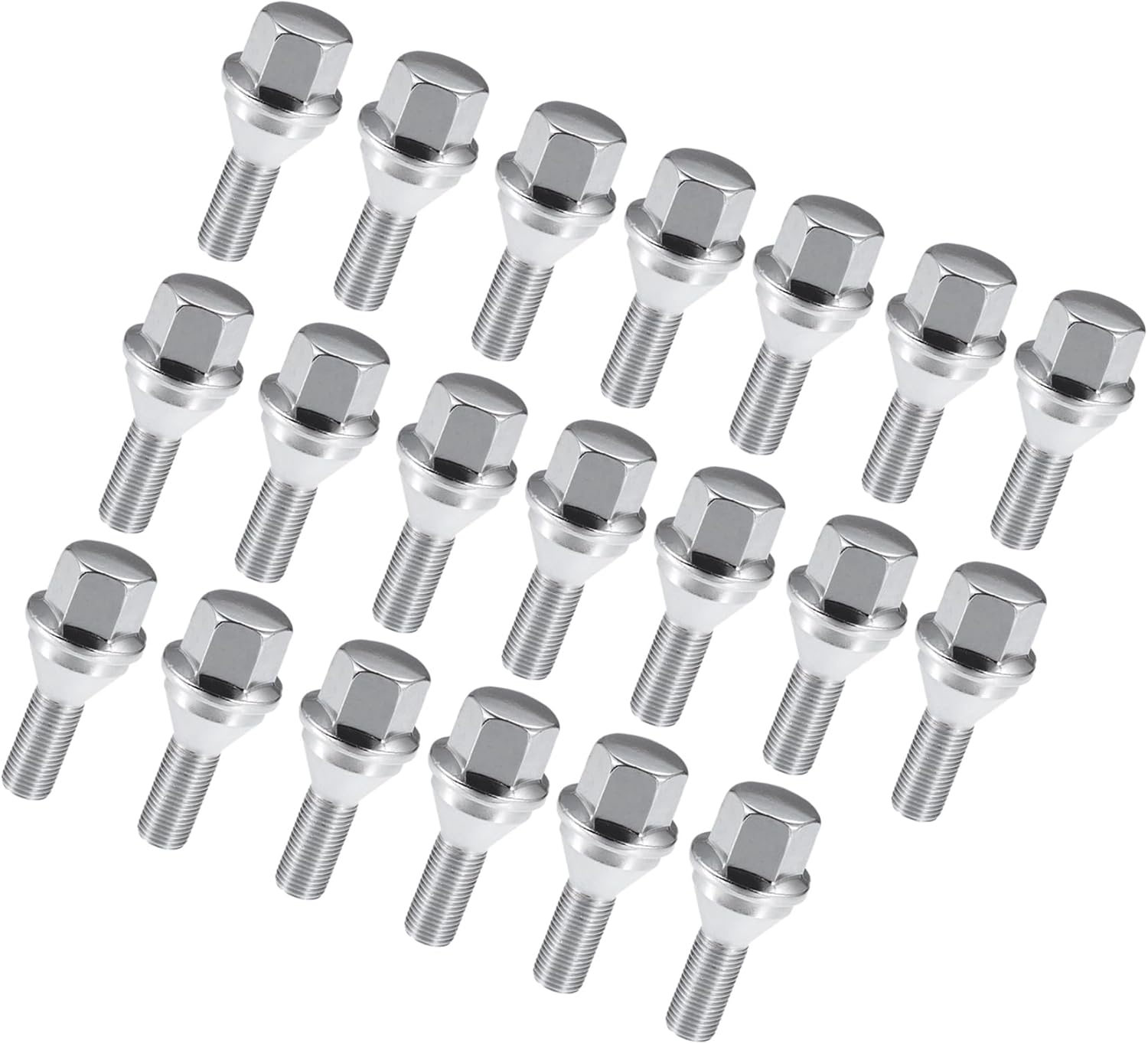Motoforti 20 Pcs Car Wheel Lug Bolts Replace No.6511051AA for Jeep Compass 2.4L 2017-2023 for Jeep Cherokee M12x1.25 Wheel Studs Wheel Bolts for Wheel Spacers Long-lasting