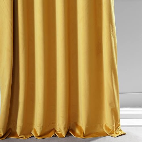 Miniatura 5 de HPD Half Price Drapes - Cortinas de terciopelo de lujo con bloqueo de luz para dormitorio (1 panel), 50 x 84 pulgadas, cortinas opacas de hotel para