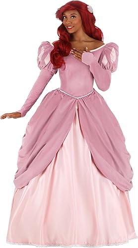 Vestido de disfraz de princesa Ariel de Disney para mujer, vestido de baile rosa de Ariel de la Sirenita, auténticos vestidos de princesa de Disney