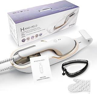 Professional 3-in-1 Garment Steamer & Iron, 1500W with Leak-Proof Tech, 30s Heat-Up, Large 330ml Tank, Includes Heat-Resistant Glove & Brush (For Home & Closet, 120V)