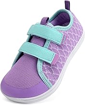 Kids Wide Barefoot Shoes Boys Girls Minimalist School Walking Shoes Trail Running Shoes Walking Sneaker(Purple, 7.5UK Child Wide)