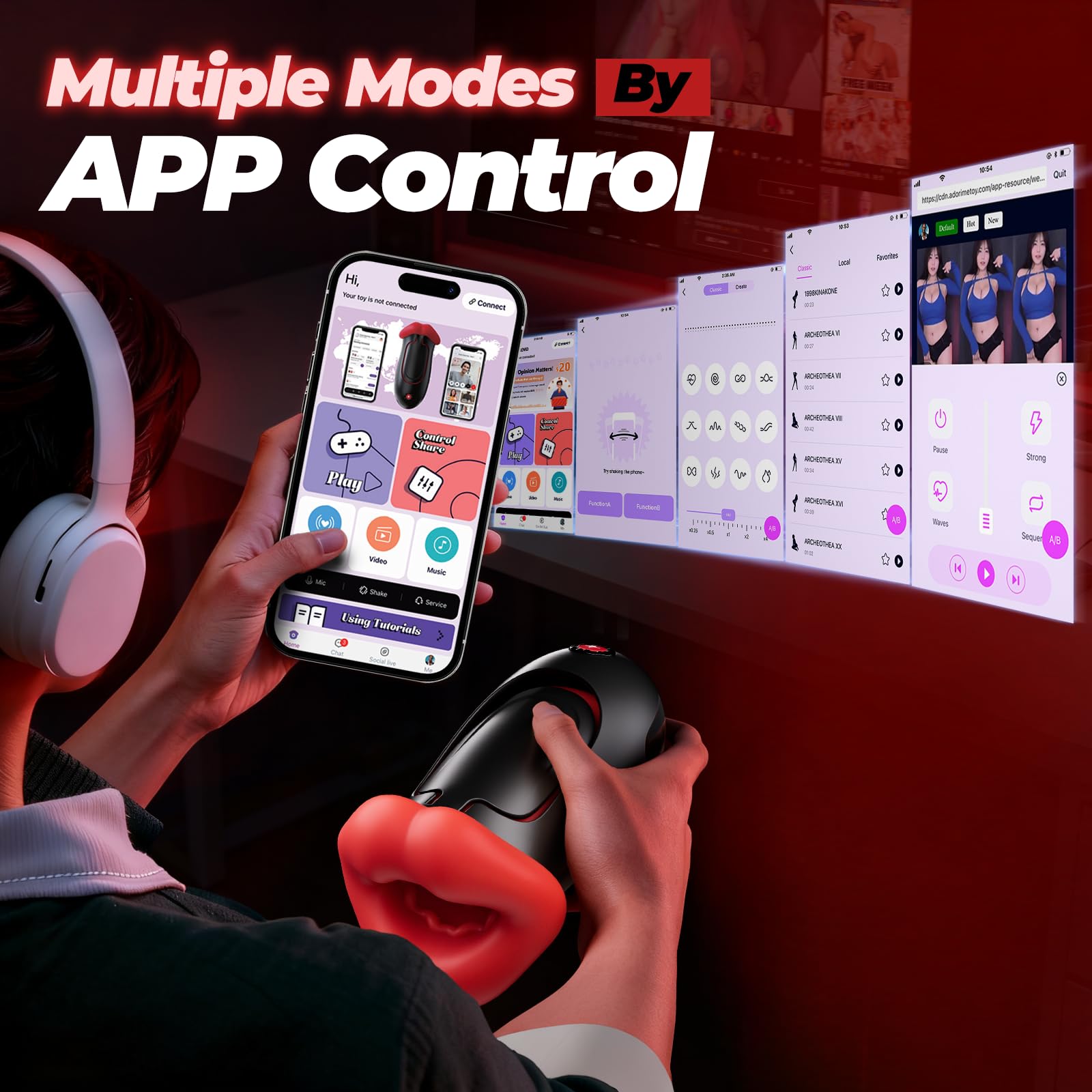 Sextoyse Homme Sexmasturbâteur, Contrôle de APP Masturbateur Vaginette ultra Réaliste pour Homme, Masturbateurs Masculins Sextoy avec 10 Vibrations Sex Toys