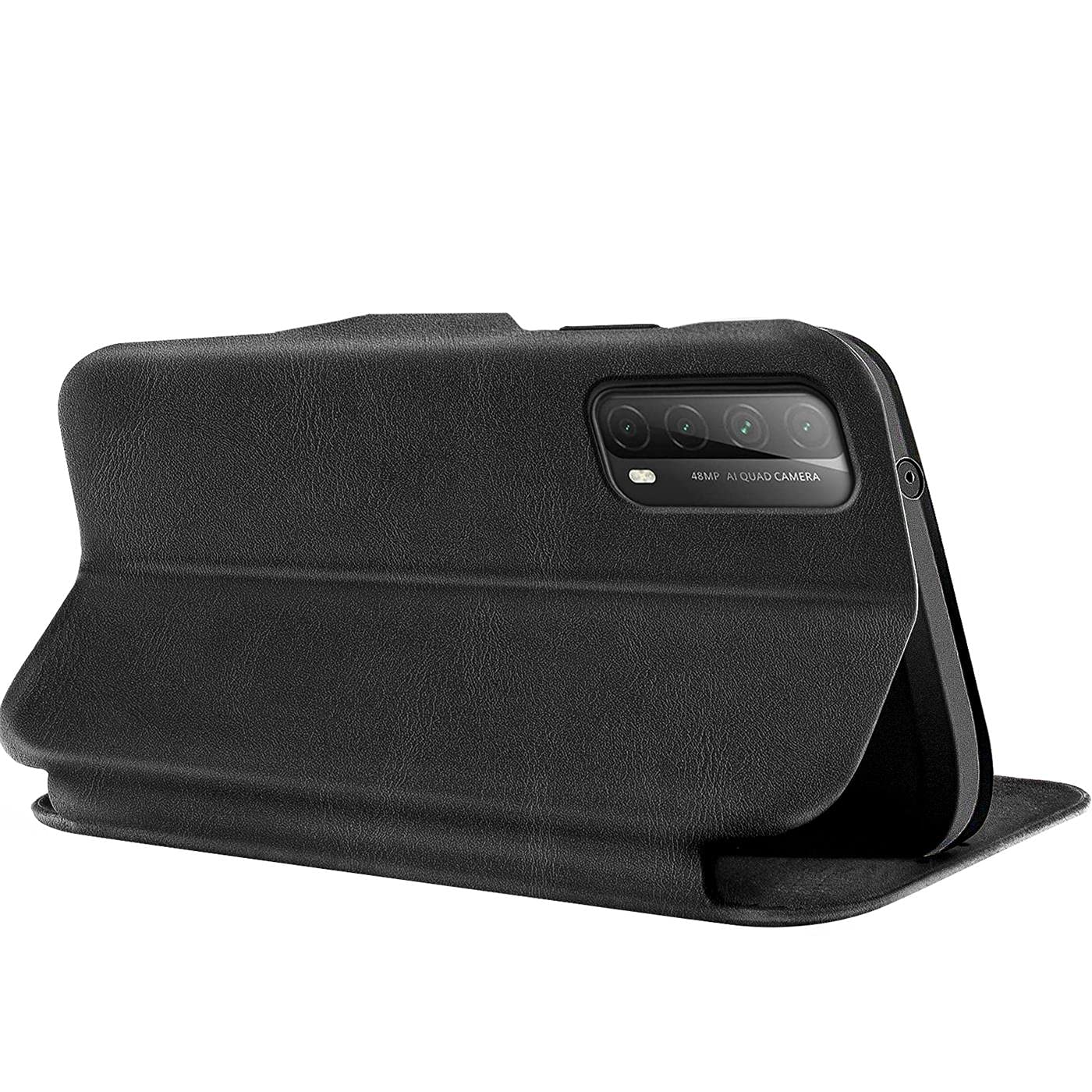 Verco Book Style for Huawei P Smart 2021 Case, Premium Magnetic Flip Cover for P Smart 2021 Wallet Case with Card Slot, Black - Image 4
