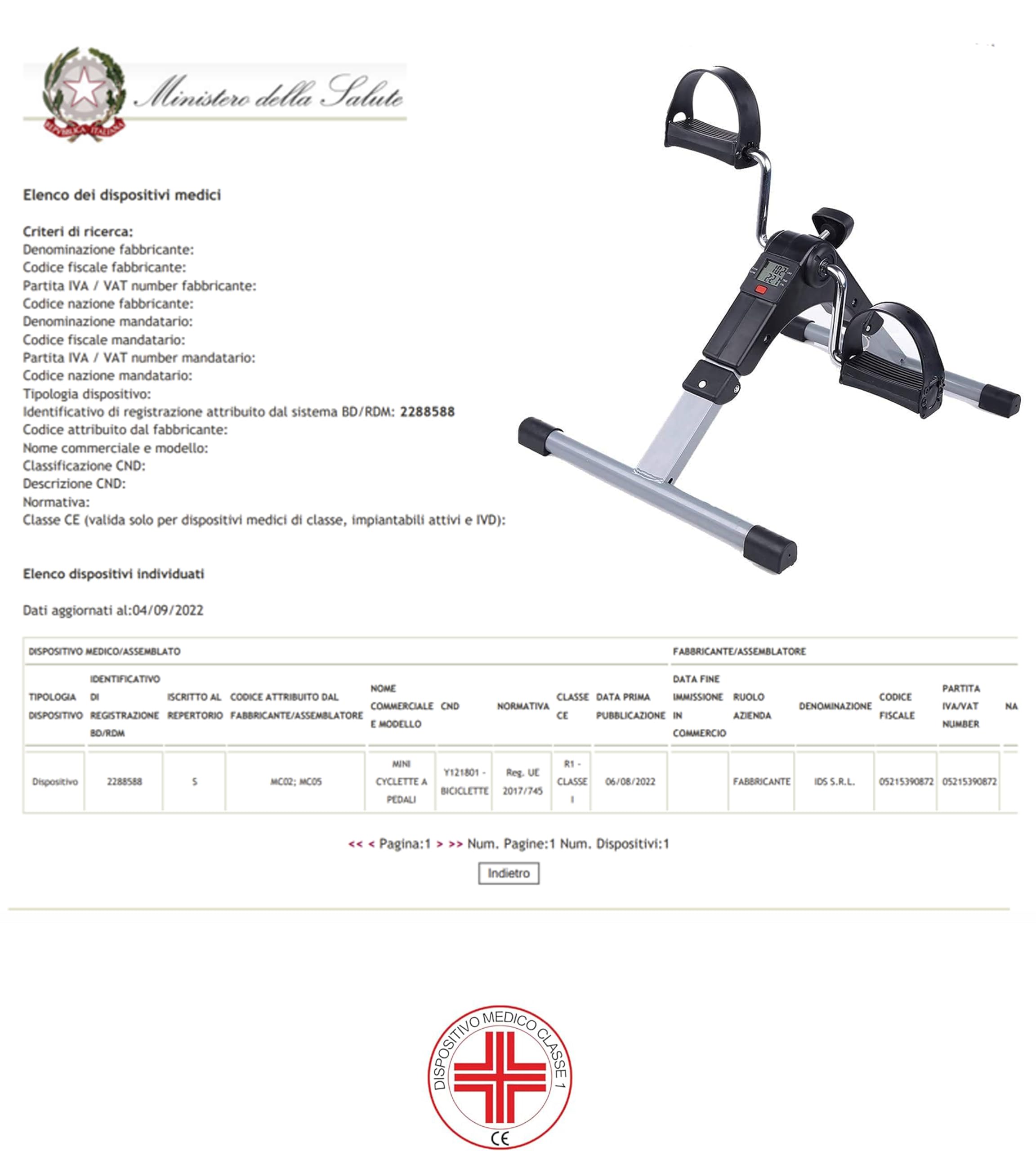App Life Pedaliera Riabilitazione Mini Cyclette Dispositivo Medico di Classe I Bike Bicicletta Anziani Pedali Antiscivolo Schermo Ginnastica Passiva Esercizio Fitness Gambe da Tavolo