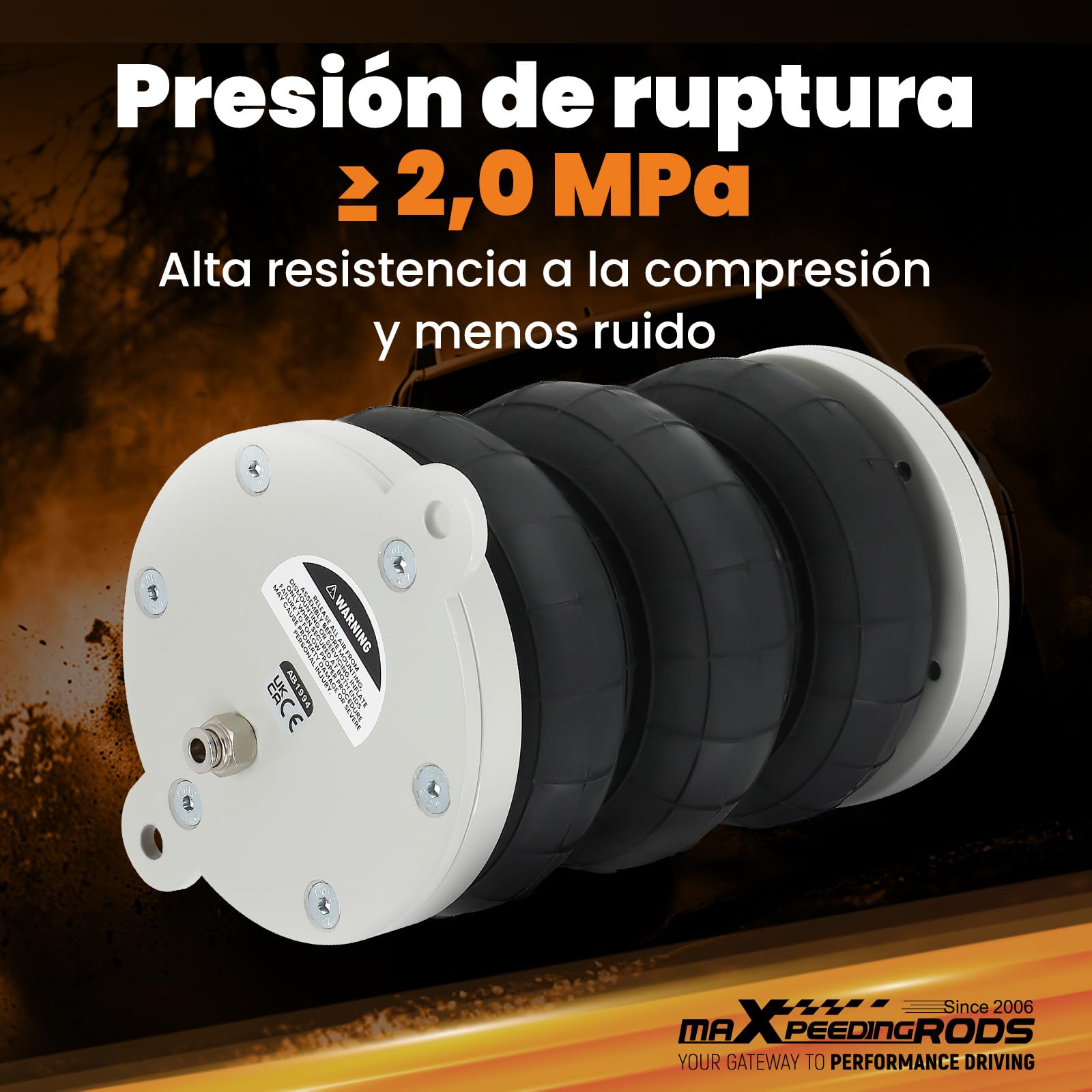 maXpeedingrods 2 x Suspensión neumática Z6 para Fiat Ducato ZFA230/ZFA244/ZFA250, para Citroën Jumper, para autocaravanas Peugeot Boxer 1994-2019, para autocaravanas y furgonetas de carga