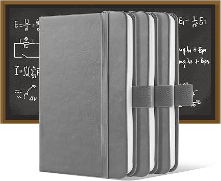 A6 Notebooks, Pocket Notebook Small Notebook Note Pads Hardback Notebook A6 Small Notepad Journal 200 Pages(100 Sheets)-Gray