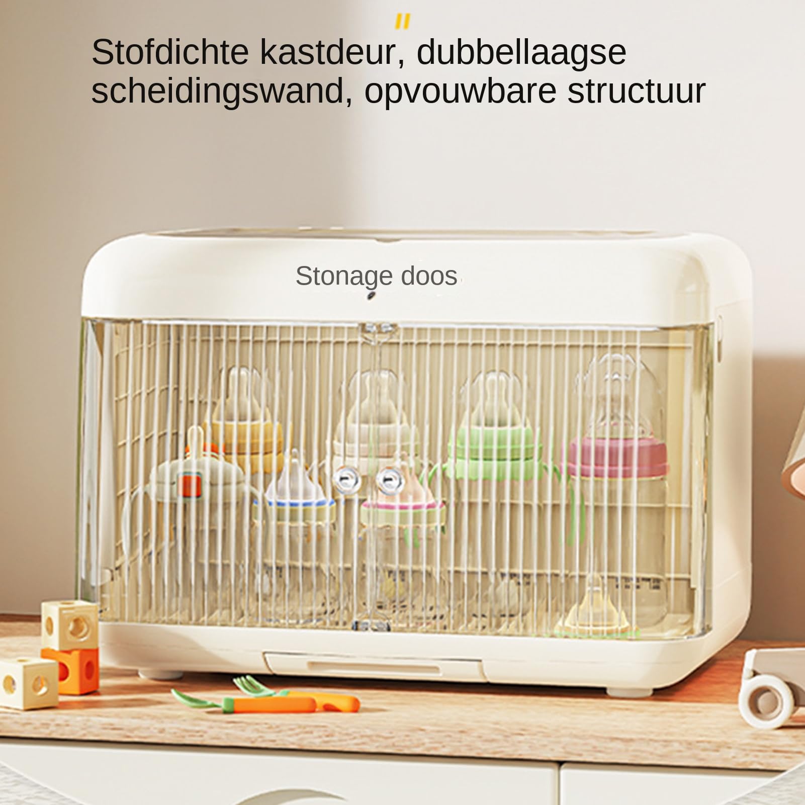 Babyflasche Organisator-Milch Aufbewahrungsbox, Aufbewahrungsbox für Flaschen | Drainer, Organizer -Flaschenregal, Trocknerhalter, Staub-Staub-Aufbewahrungsbox für die Küche, Aufbewahrungslösungen für