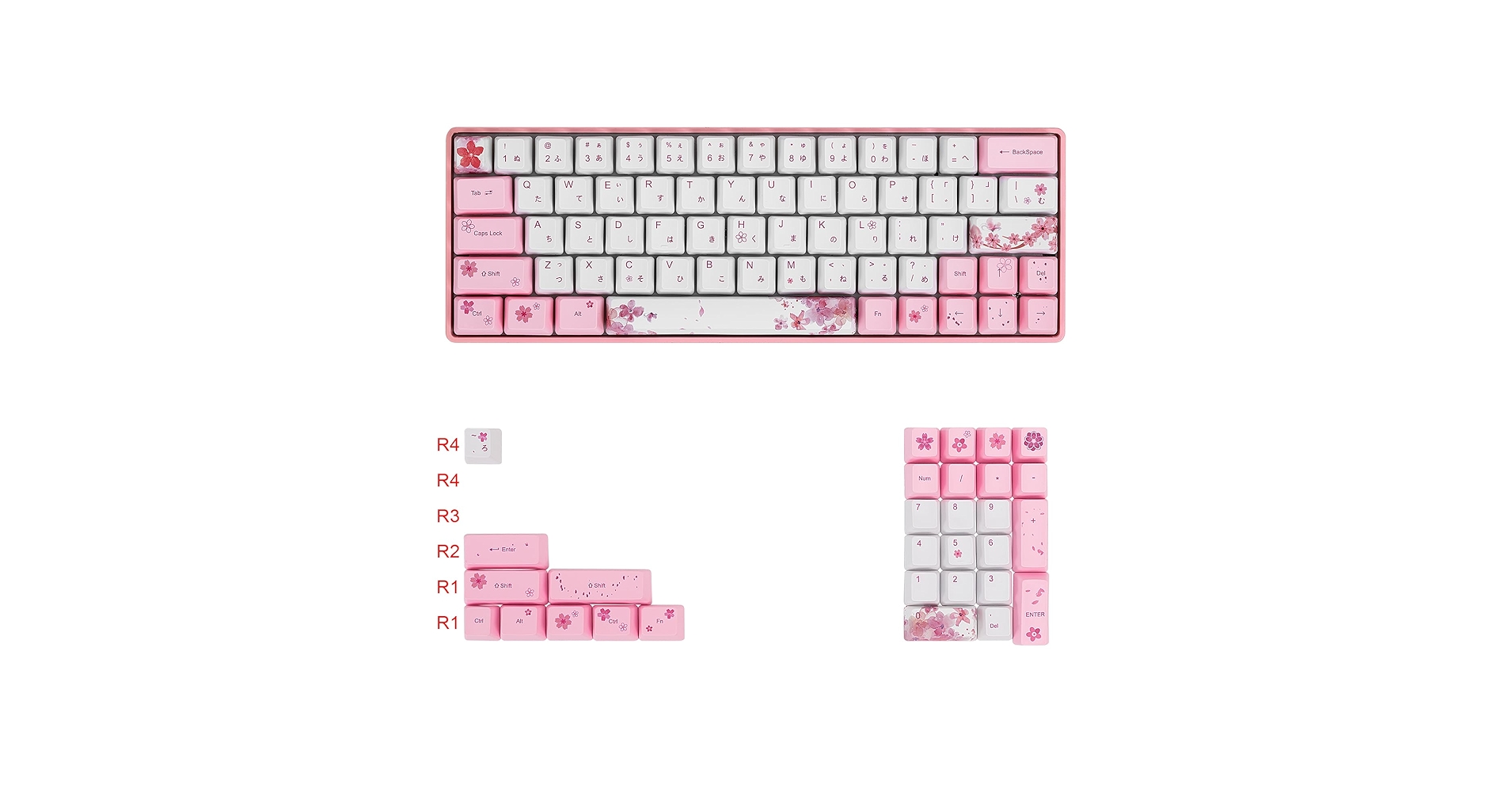 sakura Amazon.com: Geeksocial (Only Keycaps) Sakura 60% PBT Keycaps