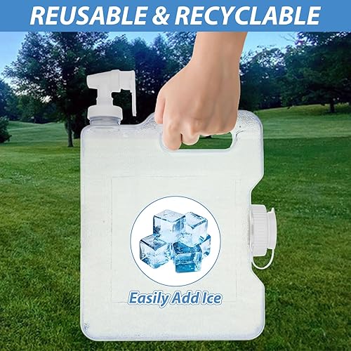 Miniatura 3 de Dispensador de agua para refrigerador de 1 galón para refrigerador, dispensador de bebidas de plástico, contenedor de agua con espita y tapa de