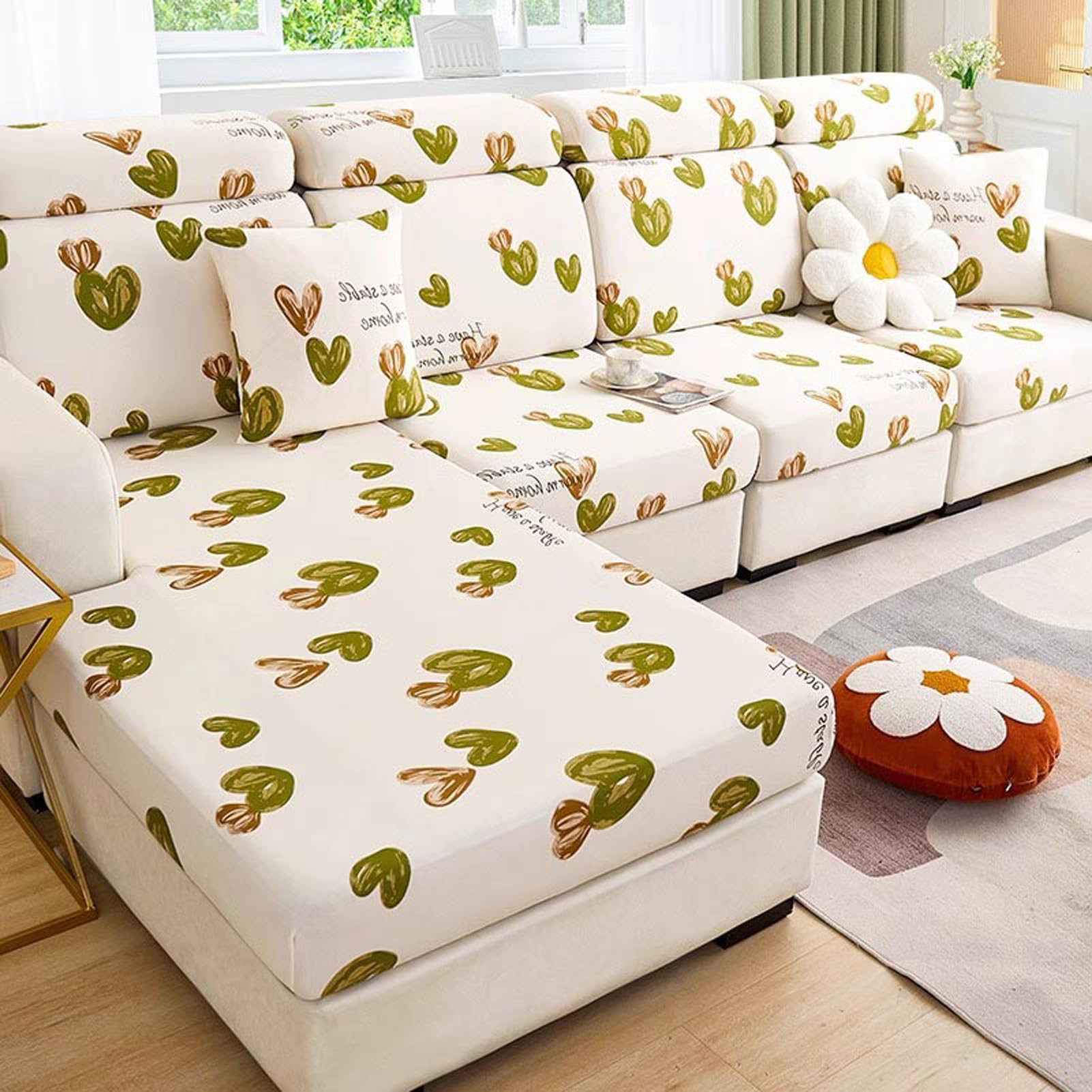 Housses de coussin de siège de canapé extensible 1 2 3 4 places en L
