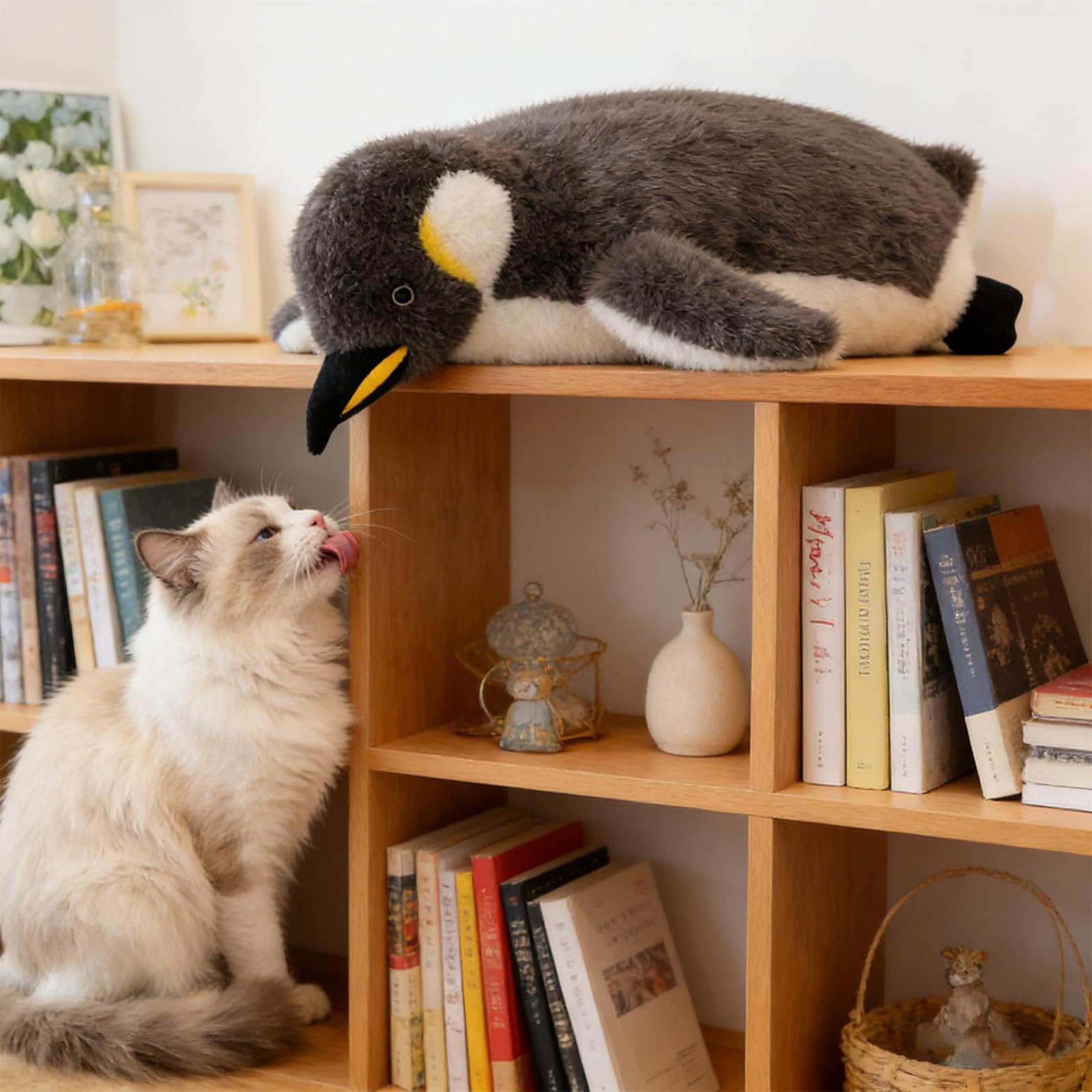 Pinguin Kuscheltier, Pinguine Plüschtier, Große Stofftier Plüschpuppe XXL, Flauschig Wie Echter Pinguin, Kuscheltier für Jedes Alter und Jeden Anlass (70CM)
