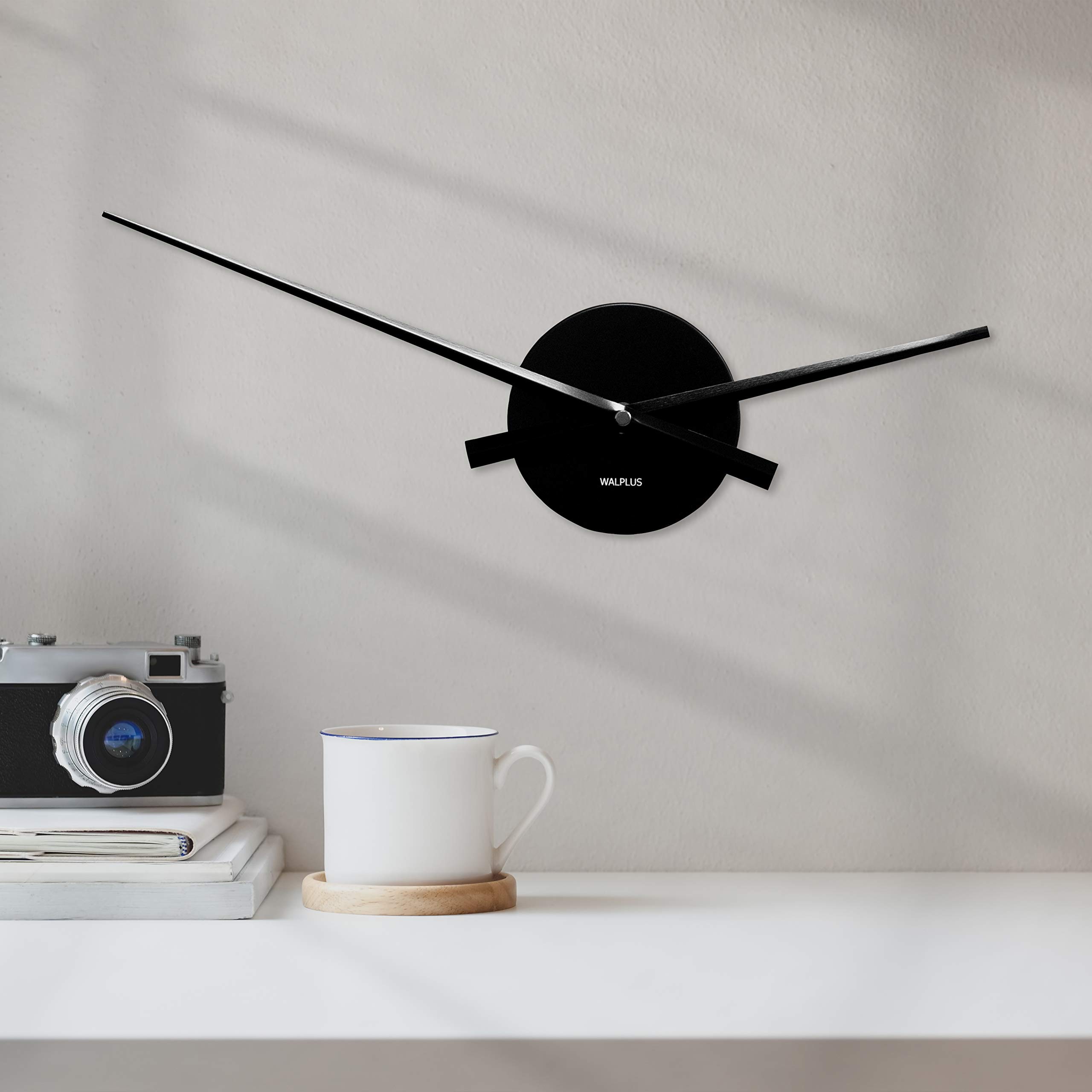 Walplus Flexiclock Black Frameless Wall Clock Flexiclock Black Home Diy Decoration Office Accessories Minimalist Design Bedroom Decor Stylish Living Room Gift Ideas