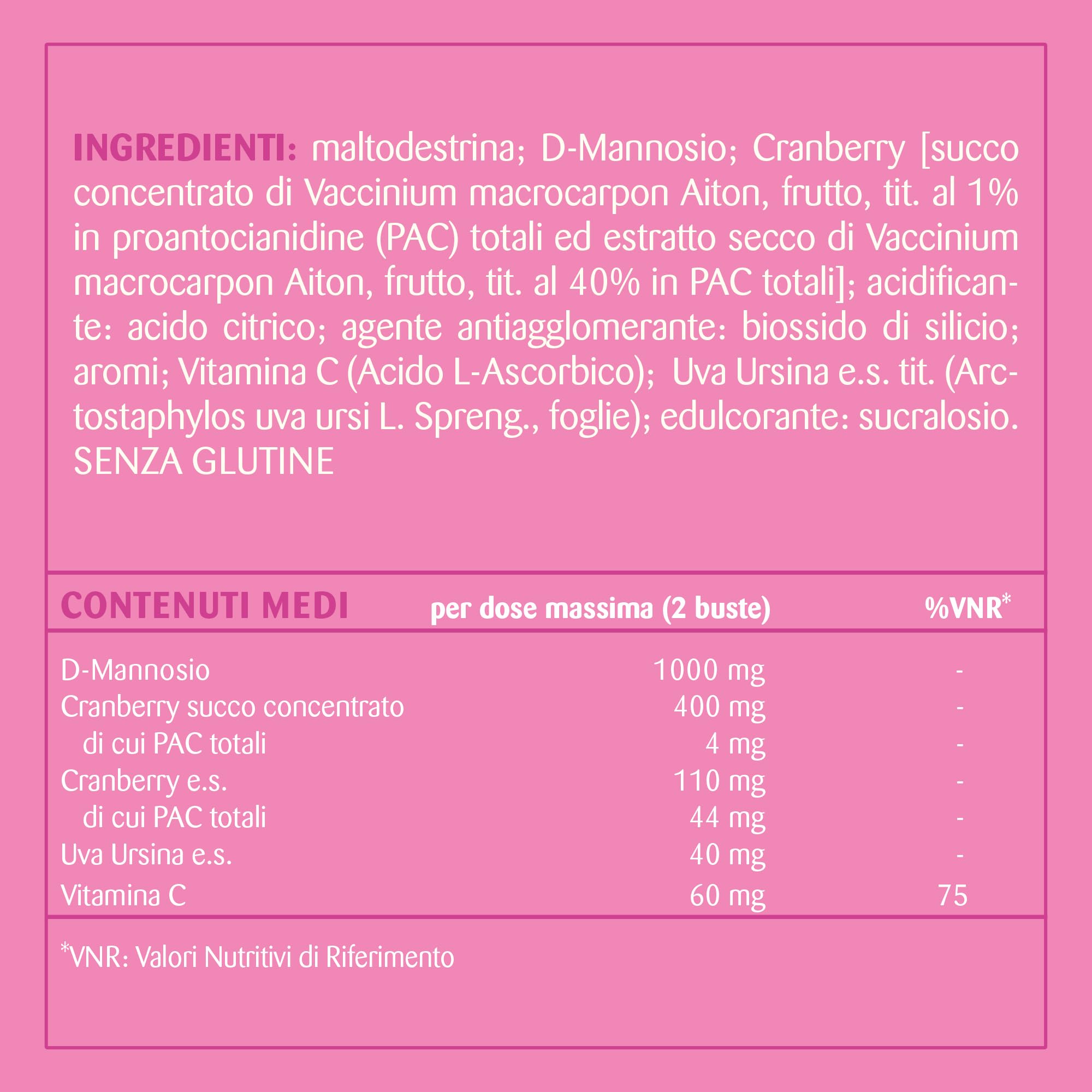 Matt, D-Mannosio 500 Cranberry, Integratore Alimentare per il Benessere delle Vie Urinarie con D-Mannosio, Cranberry, Uva Ursina e Vitamina C, Confezione da 12 Bustine