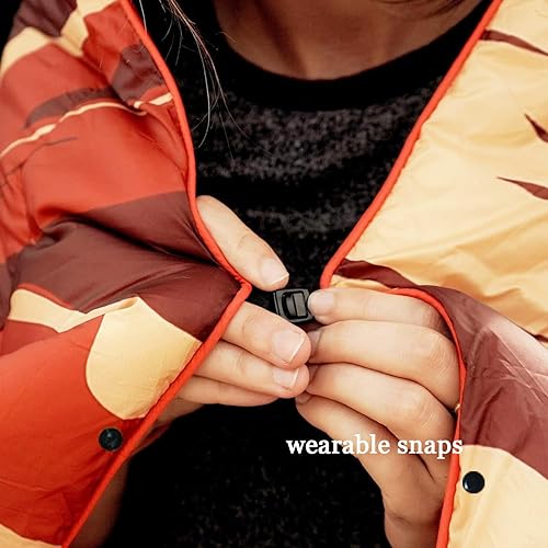 Miniatura 6 de Manta de camping, manta de viaje impermeable acolchada, cálida y acogedora manta de pícnic, para exteriores, viajes y montaña (Montaña, 55 x 39