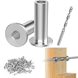 Steel DN Mate 120 Pack Stainless Steel Protector Sleeves for 1/8" Wire Rope, Cable Railing Hardware for Deck/Cable Railing System, T316 Marine Grade, Cable Sleeves Come with a Drill Bit DE100