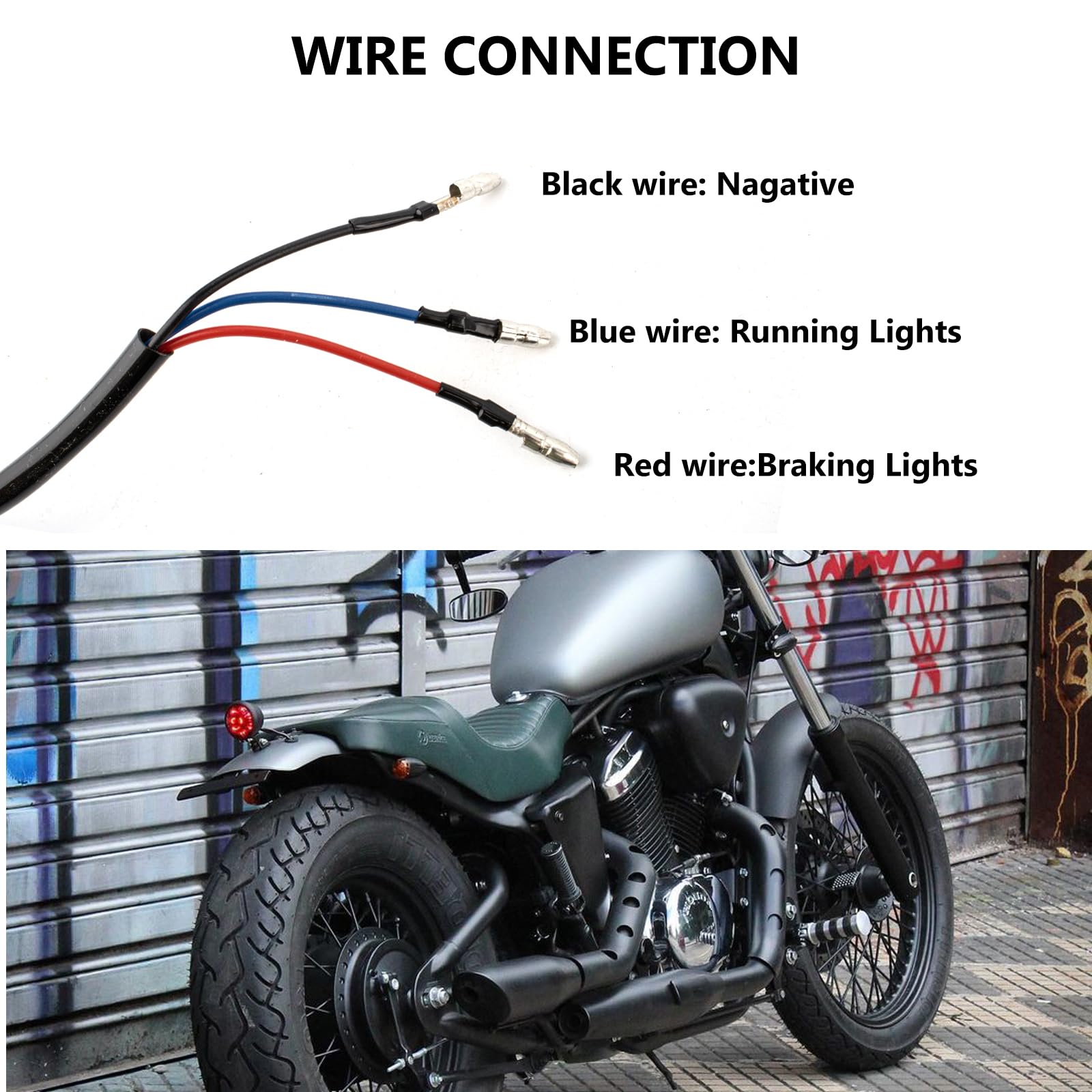 12V Motocykl Tylne Światła Stopu Czerwone LED Hamulec Tylny Lampy dla Street Bike Chopper Bobber Cafe Racer Cruiser Custom