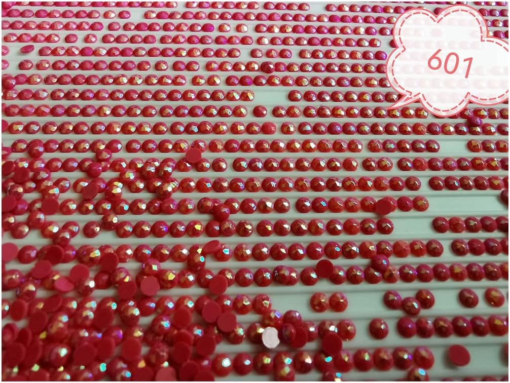 5D Shiny AB Round Drills AB Diamond Rhinestone for Diamond Painting 35 Colors Zipper Bag (2000pcs)
