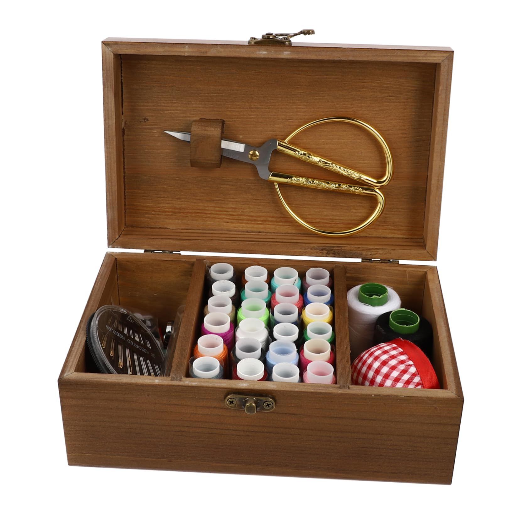 DIYEAH 1set Strumenti Da Cucito Vintage Con Kit Di Aghi e Filo Portatile e Leggero Per Principianti e Esperti Per Lavori Di Ricamo e Cucito Quotidiani