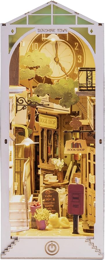 ROBOTIME Ahşap Kitap Köşesi Dollhouse Seti - Görsel 3