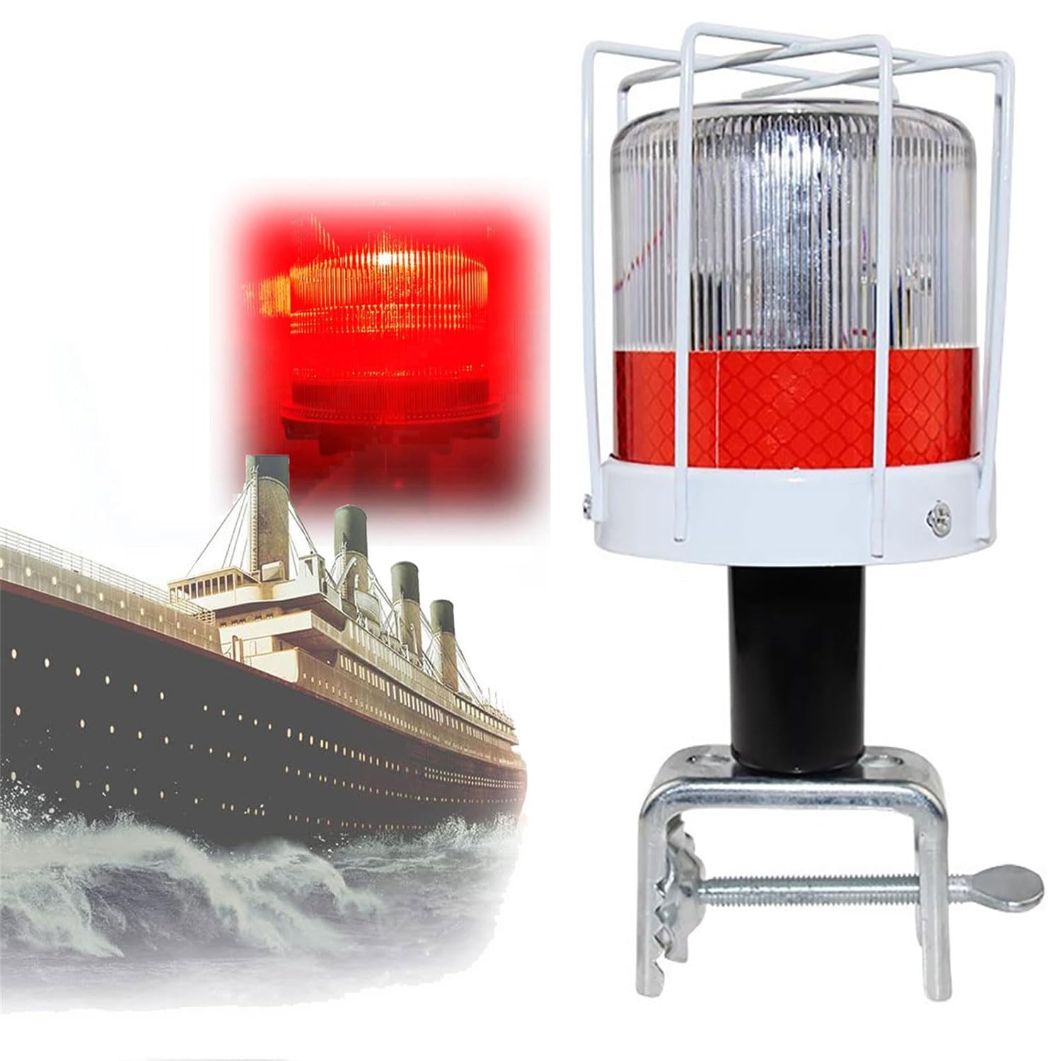 Feux de navigation solaires anti-choc avec filet de protection LED