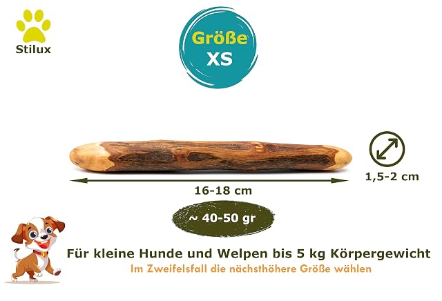 Foto 2 de 7 de Stilux® Bloque masticable de madera de olivo para perros de hasta 5 kg, tamaño XS