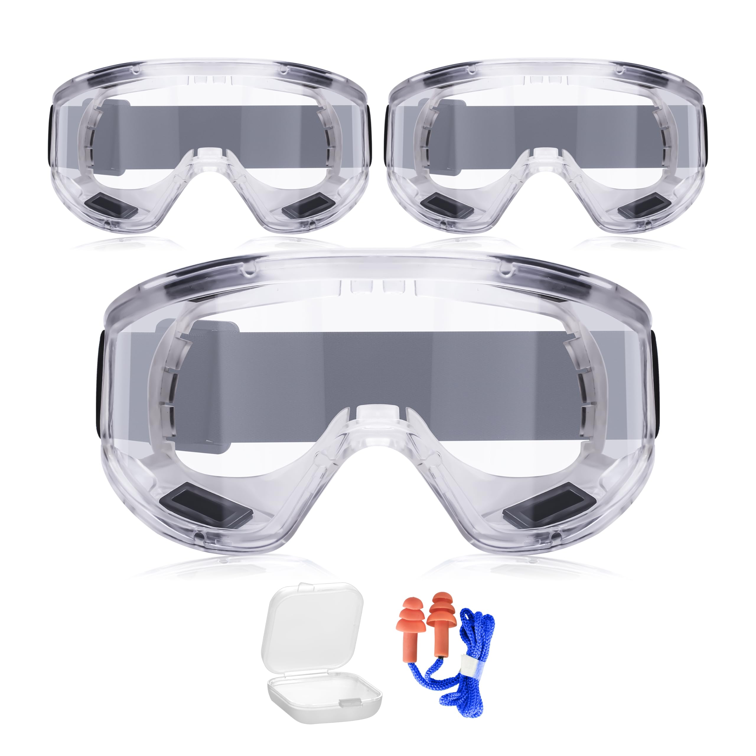 AirGearPro Vision-1000 Anti-Beschlag-Schutzbrille, CE EN ISO 16321-1:2022, 3 Stück