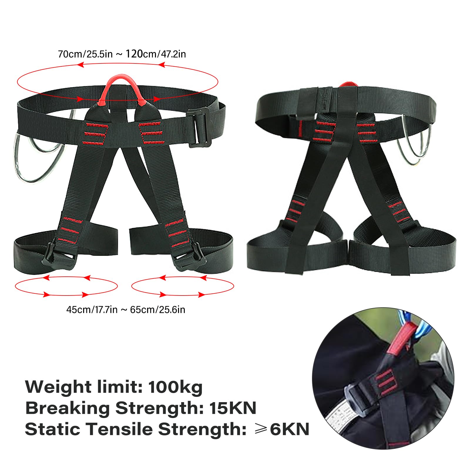 Ceinture de sécurité anti-chute pour escalade et alpinisme