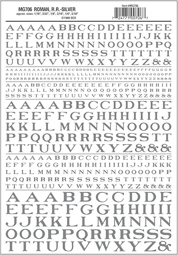 Miniatura 1 de Woodland Scenics Letras romanas, plata WOOMG706