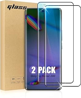 واقي شاشة من الزجاج المقوى لهونر 200، تغطية كاملة ثلاثية الأبعاد، طبقة واقية منحنية، شاشة حماية زجاجية واقية، من تيل تيك عبوة من قطعتين