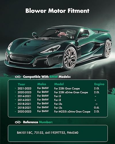 Vista 500 de SCITOO 700188 Reemplazo del motor del ventilador HVAC con jaula de ventilador para Toyota Tacoma 2005-2015, reemplazo OE - 87103-04043, 87103-04044