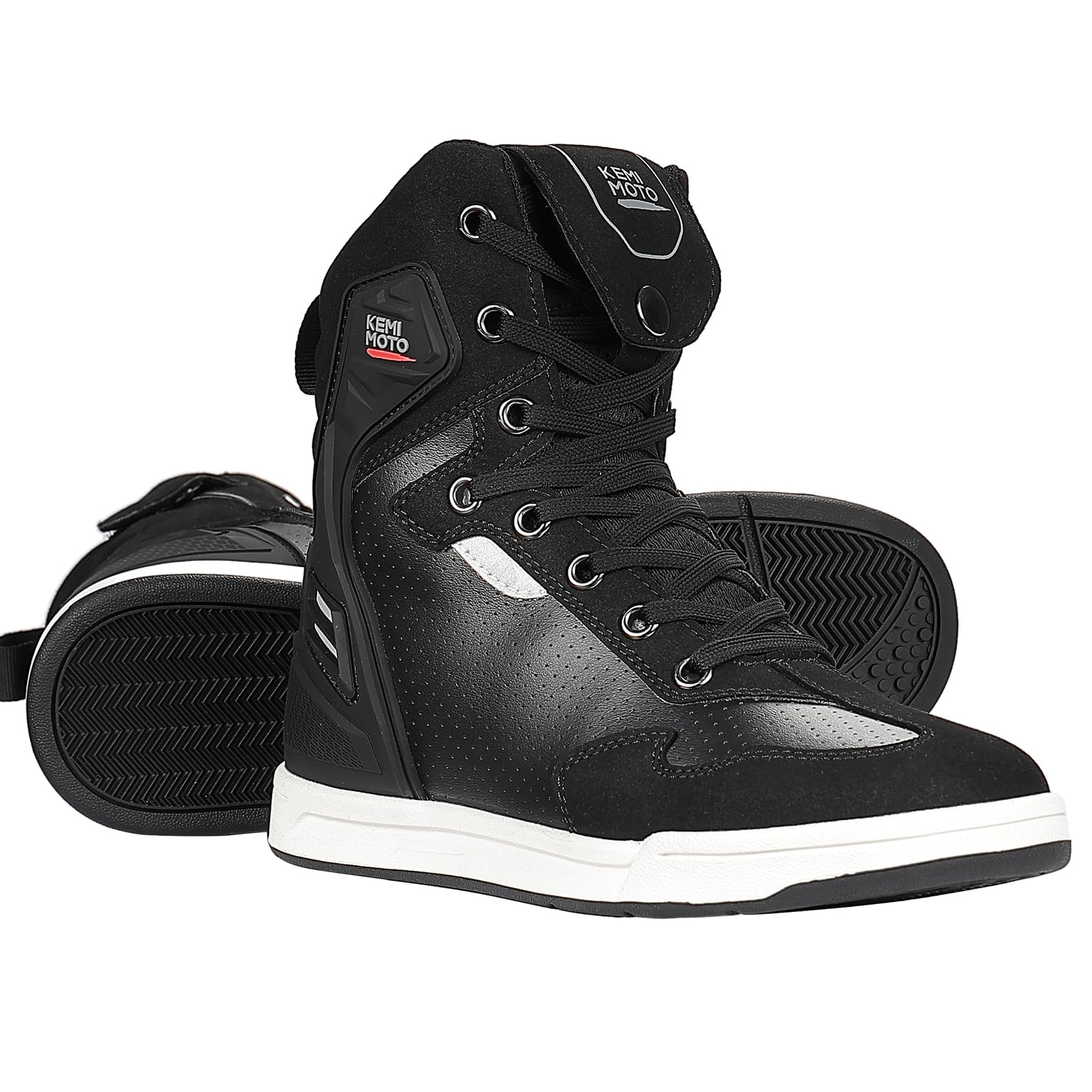 KEMIMOTO Botas Moto Hombre, con Almohadillas de Cambio Reforzadas, Transpirables